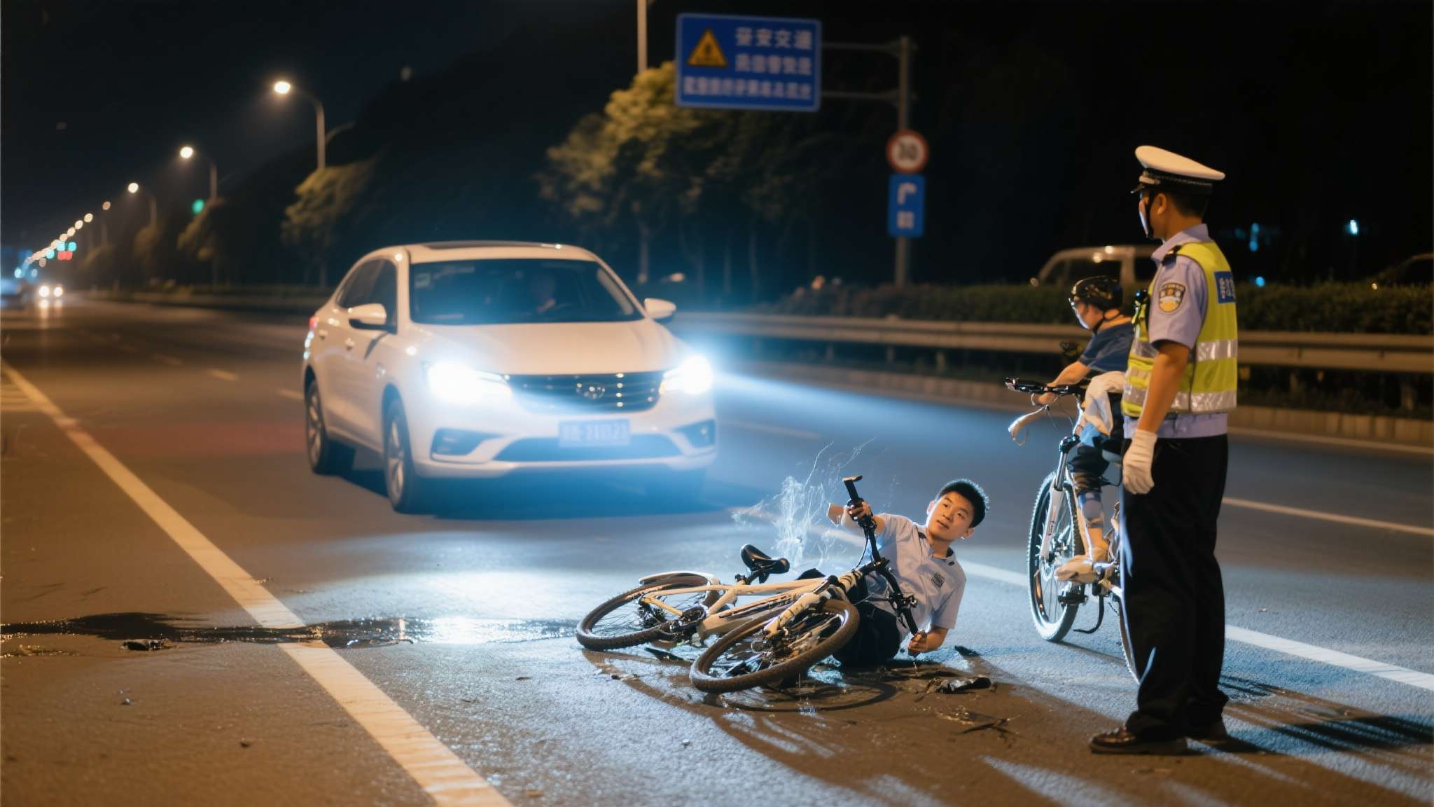 小王开远光导致酒后骑车者撞上违停车辆身亡 该怎么判？如何处理